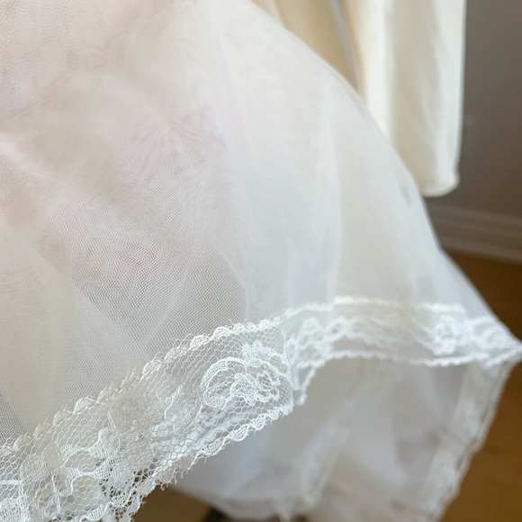 Princess Tulle Satin Dress Pearl Waist Champagne S M - Picture 3 of 7